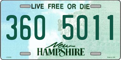 NH license plate 3605011