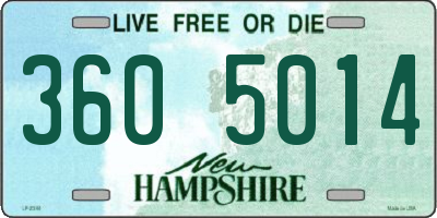 NH license plate 3605014