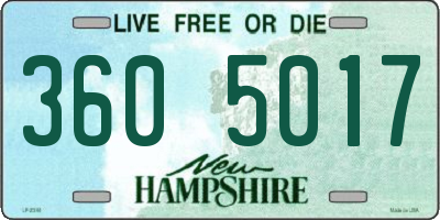NH license plate 3605017