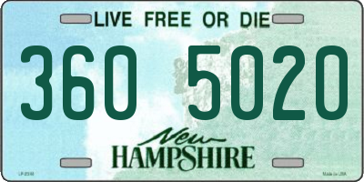 NH license plate 3605020