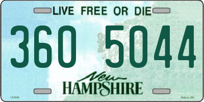 NH license plate 3605044