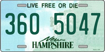 NH license plate 3605047