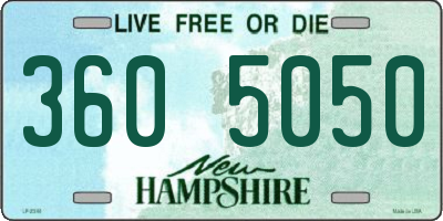 NH license plate 3605050
