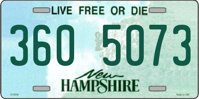 NH license plate 3605073