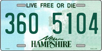 NH license plate 3605104