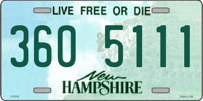 NH license plate 3605111
