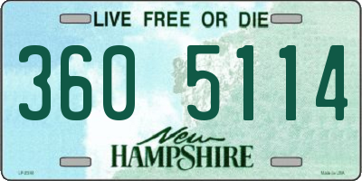 NH license plate 3605114