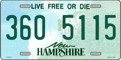 NH license plate 3605115