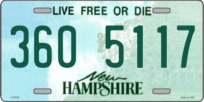 NH license plate 3605117