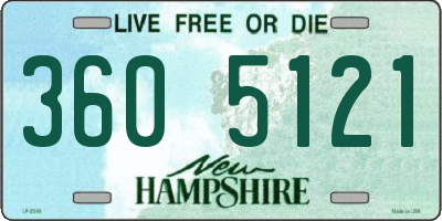 NH license plate 3605121