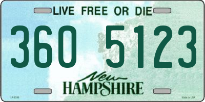NH license plate 3605123