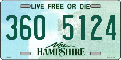 NH license plate 3605124