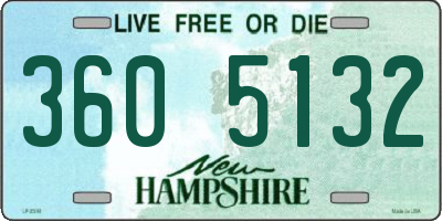 NH license plate 3605132