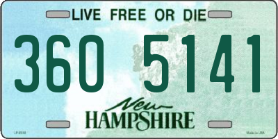 NH license plate 3605141