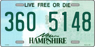NH license plate 3605148