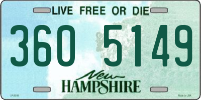 NH license plate 3605149