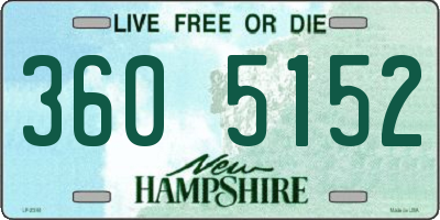 NH license plate 3605152