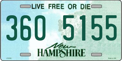 NH license plate 3605155