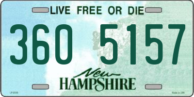 NH license plate 3605157