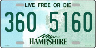 NH license plate 3605160