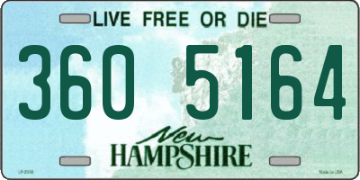 NH license plate 3605164