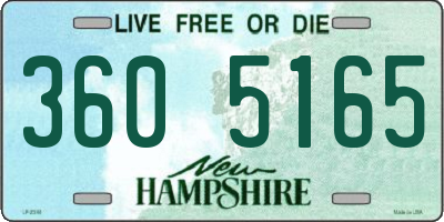 NH license plate 3605165