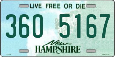 NH license plate 3605167