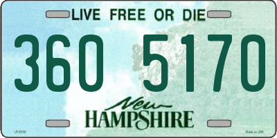 NH license plate 3605170