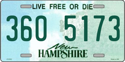 NH license plate 3605173