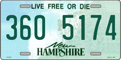 NH license plate 3605174
