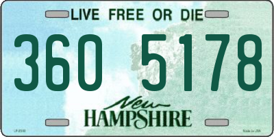 NH license plate 3605178