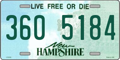 NH license plate 3605184
