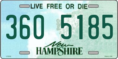 NH license plate 3605185