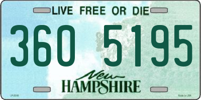 NH license plate 3605195