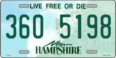 NH license plate 3605198