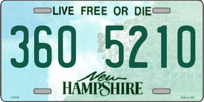 NH license plate 3605210