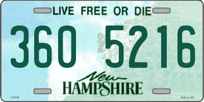 NH license plate 3605216
