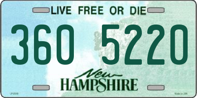 NH license plate 3605220