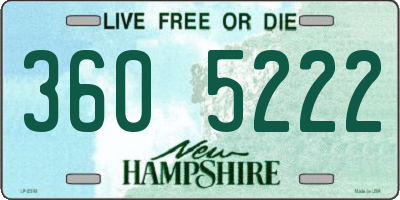 NH license plate 3605222