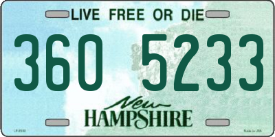 NH license plate 3605233