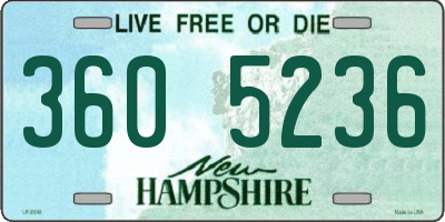 NH license plate 3605236