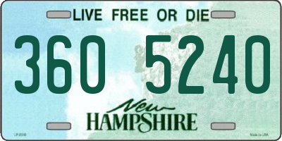 NH license plate 3605240