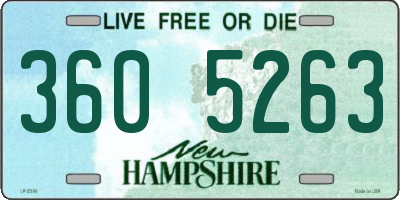 NH license plate 3605263