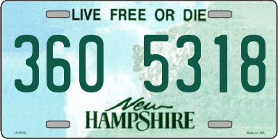 NH license plate 3605318