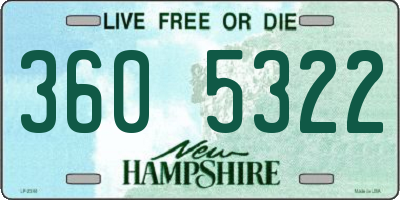 NH license plate 3605322
