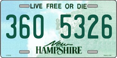 NH license plate 3605326