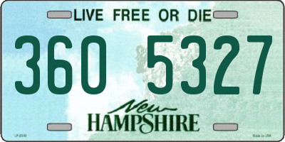 NH license plate 3605327