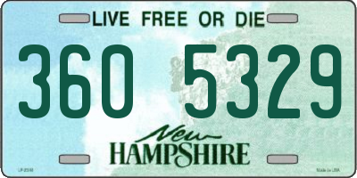 NH license plate 3605329