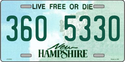 NH license plate 3605330