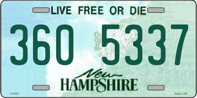 NH license plate 3605337